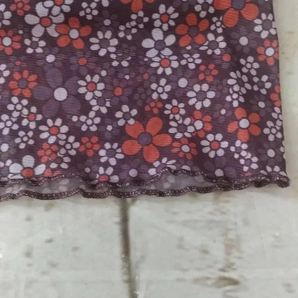 Multicolored Floral Fairy Grunge Boho Indie Midi Skirt Size L